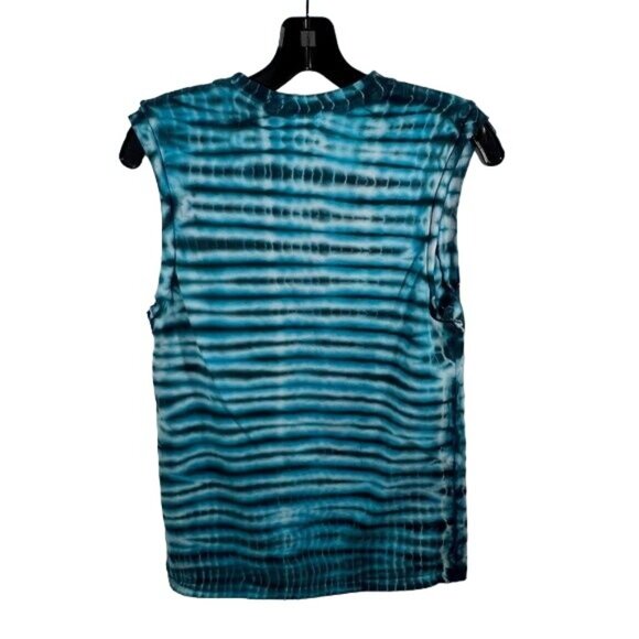 AGOLDE Futura Blue tie-dyed Musclee Tee  - Size S - Picture 4 of 6